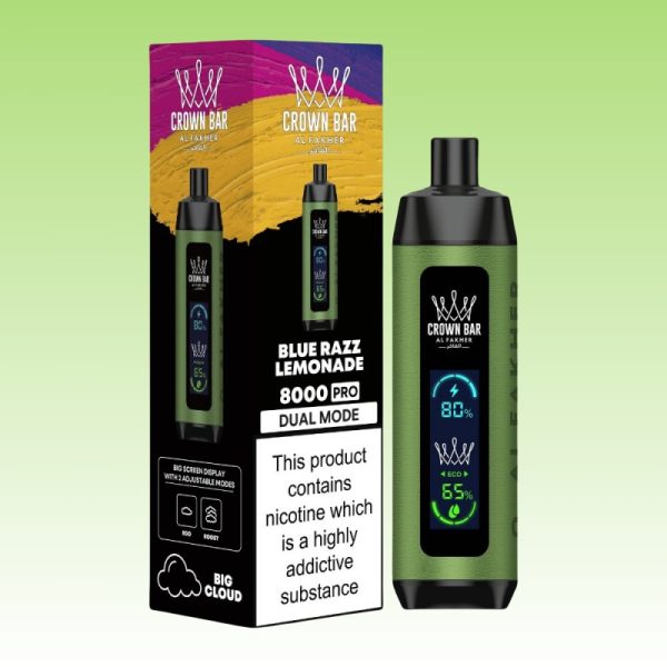 Al Fakher Crown Bar 8000 Pro Puffs | E cigi bolt Al Fakher Crown Bar 8000 Pro Puffs | E cigi bolt